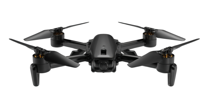 Black drone, front view
