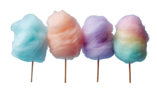 Colorful cotton candy swirls