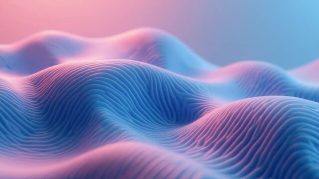 Abstract wavy gradient background. Design. Bending glossy stripes creating moving shapes.
