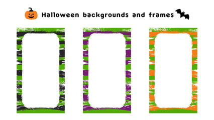 Halloween-14　ハロウィンの広告やSNS、バナーに使える背景、フレーム