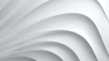 Sleek white curves expressing architectural dynamism, representing contemporary design's fluid elegance through minimalist structural aesthetics