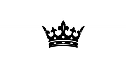 Simple black crown graphic design