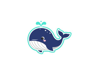 Cute cartoon whale image