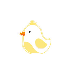 Fototapeta premium Cute cartoon yellow bird illustration
