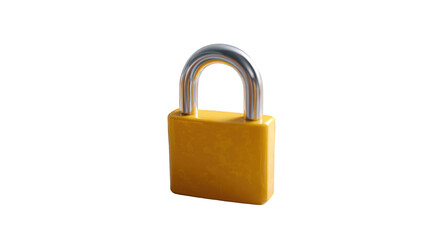 Naklejka premium 3D rendered gold padlock