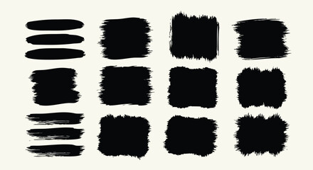 Dynamic black brush strokes add artistic flair to modern designs