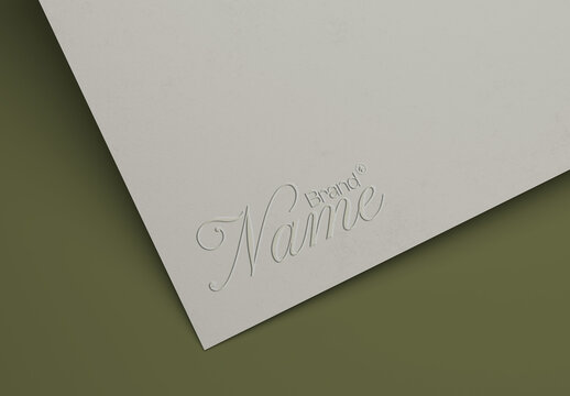 Emboss Paper Mockup