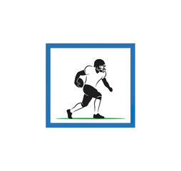 Fototapeta premium Football player running with ball illustration