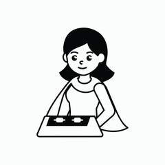 Superhero Girl Playing Game Console Cute Cartoon Vector Illustration