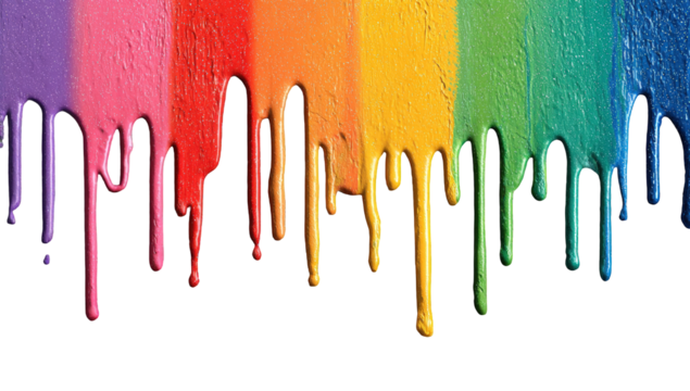 Abstract rainbow drips