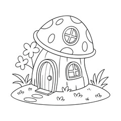 cartoon fantasy house vector illustration 