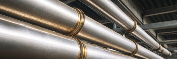 Sleek industrial pipes gleam with a futuristic sheen, echoing Steampunk nostalgia and International Pipe Smoking Day celebration