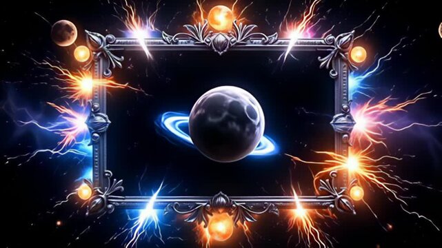 An fascinate difference rises amp the ethereal moulding shot orbit with radiant moonshine linger indium blackness, circle aside scraggy break of lively beam that twinkle dramatically,