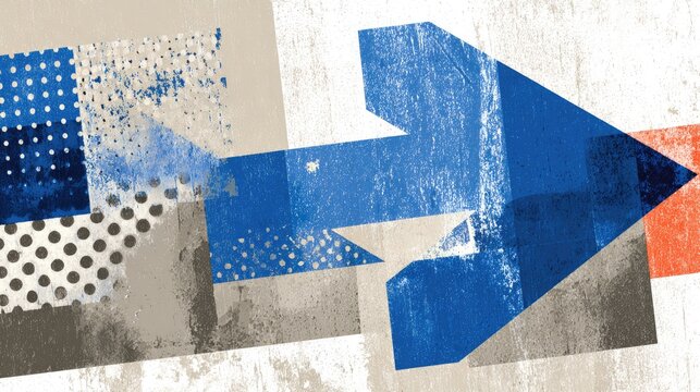 Blue Arrow Abstract - Powered by Adobe