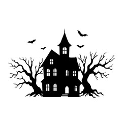 Collection of Spooky House Haunted Vector Isolated Two