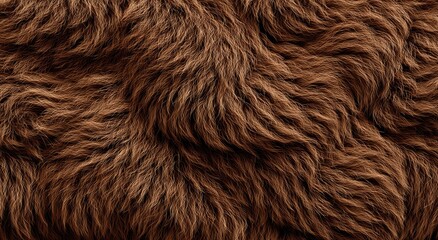 Fototapeta premium Close-up view of rich brown fur texture