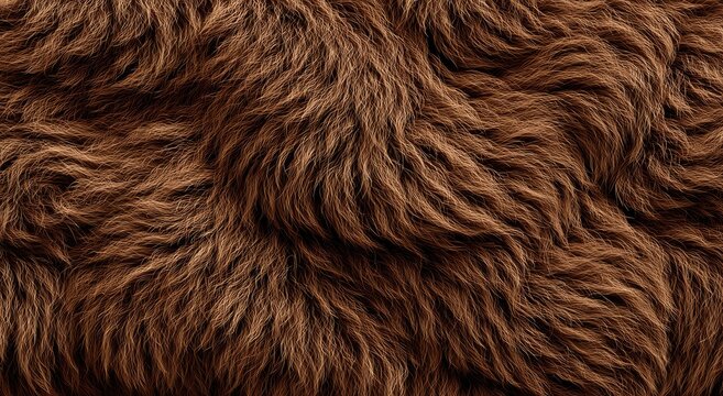 Close-up view of rich brown fur texture