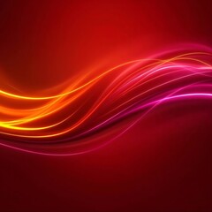 Fototapeta premium Abstract Background 4 - stock photo Combination of photography (background image) and computer generated graphics. Fluid, curvy lines with radiant colors graduating from yellow to orange to magenta on