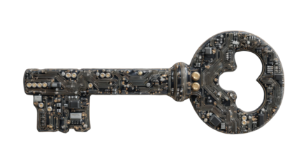 A key formed from circuit board components
