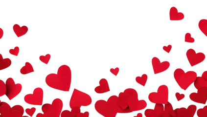 Red hearts on black background (2)