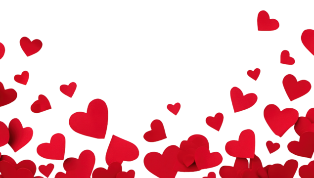 Red hearts on black background (2)