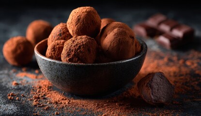 Chocolate truffles in a bowl (1)
