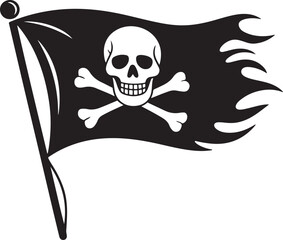 Halloween ghost flag silhouette art illustration Shapes Collection Isolated on White Background