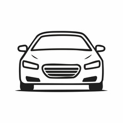 Fototapeta premium A sleek car in minimalist graphic design