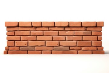 Fototapeta premium Brick wall architecture white background.
