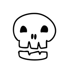 skull icon hand drawn