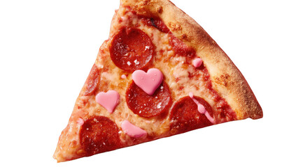 Pizza slice with pink hearts (2)