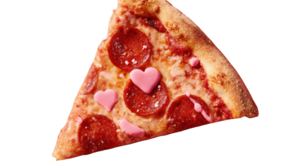 Pizza slice with pink hearts (2)