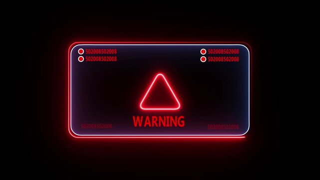Warning security breach computer hacking warning message hacked Warning symbol on the screen privacy protection data hacking malware virus Danger sign. privacy protection data hacking.