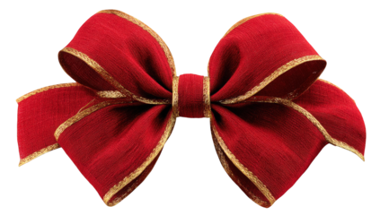 Red ribbon bow, festive (1)