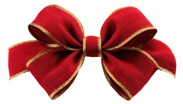 Red ribbon bow, festive (1)