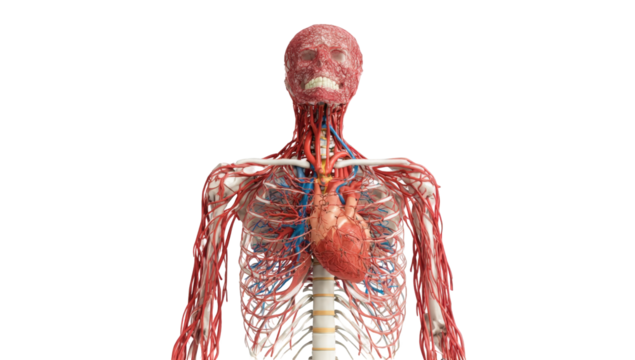 3D anatomical model of upper body