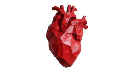 Polygonal heart graphic