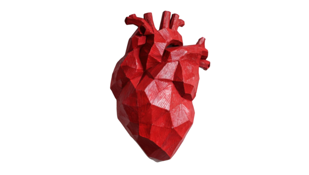 Polygonal heart graphic