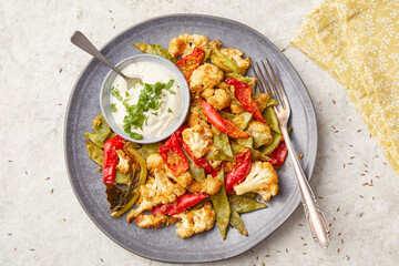 Indian style roasted vegetables