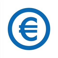 Obraz premium European euro currency displaying monetary denomination with simple financial design and clean minimal economic exchange elements