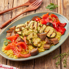 Vegetable antipasti with couscous