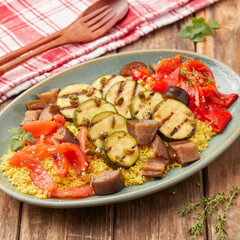 Vegetable antipasti with couscous