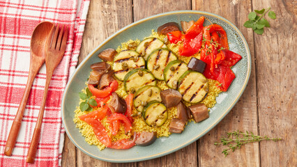 Vegetable antipasti with couscous