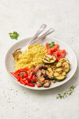 Vegetable antipasti with couscous