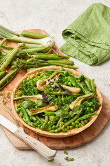 Vegetable cake with vegan ricotta