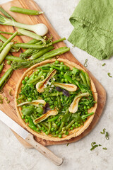 Vegetable cake with vegan ricotta