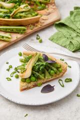 Vegetable cake with vegan ricotta