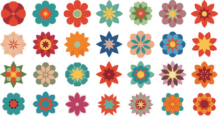 Discover vibrant, retro-inspired floral patterns perfect for modern design projects