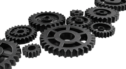 Interlocking gears in motion (1)