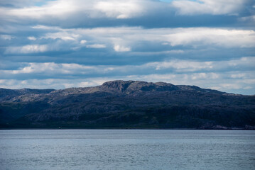 rocky shore of the Arctic Ocean without people